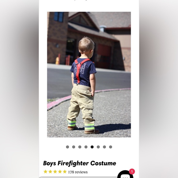 Fireman boys girls size 3T Costume outfit shirt pants suspenders birthday - Picture 5 of 13